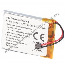 Helyettes�t� Akkumul�tor Garmin Fenix 3 okos�ra 361-00034-02 3,7V 300mAh 1,1Wh Li-Polymer