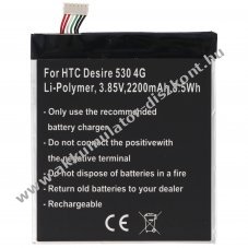 Helyettes�t� Akkumul�tor HTC Desire 530 4G mobiltelefon 3,85V 2200mAh 8,5Wh Li-Polymer