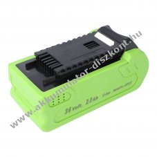 Helyettes�t� Akkumul�tor Greenworks G-max 36V 1500mAh 54Wh 2500007 G40B2 G40B25 kerti g�p Li-Ion