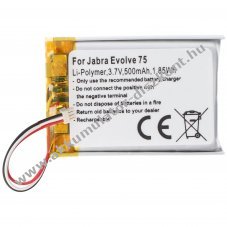 Helyettes�t� Akkumul�tor Jabra Evolve 75 3,7V 500mAh Li-Polymer