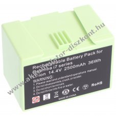 Helyettes�t� Akkumul�tor iRobot Roomba e5 i7 14,4V 2500mAh Li-ion