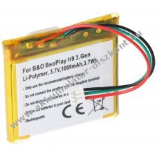 Helyettes�t� Akkumul�tor Bang & Olufsen BeoPlay H9 3. Gen 3,7V 1000mAh fejhallgat� Li-Polymer