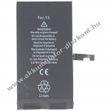 Helyettes�t� Akkumul�tor Apple iPhone 15 3,87V 3349mAh Li-Polymer