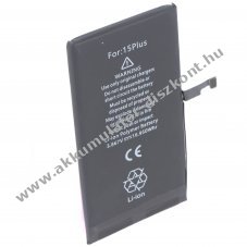 Helyettes�t� Akkumul�tor Apple iPhone 15 Plus 3,86V 4383mAh Li-Polymer