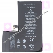 Helyettes�t� Akkumul�tor Apple iPhone 13 Pro 3,85V 3095mAh Li-Polymer