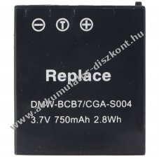 Helyettes�t� Akkumul�tor Panasonic CGA-S004 3,7V 750mAh Li-Ion