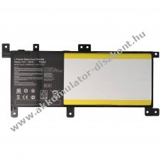Helyettes�t� Akkumul�tor ASUS X556UB 7,6V 5000mAh Li-Polymer