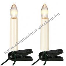 Hellum LED bord�zott gyertyaf�z�r 20 LED 13,3m 230V elef�ntcsont E10 melegfeh�r