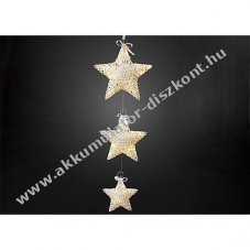 Hellum LED f�gg� rattan csillagokkal 521290 id�z�t� 3x AA Mignon ceruza 20LED melegfeh�r
