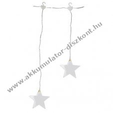 Konstsmide LED f�nyf�gg�ny 8 plexicsillag O11cm melegfeh�r 3V 1,05m 6,05m 4452-103