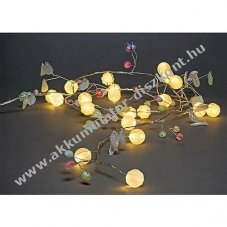 Konstsmide LED dekor f�nyf�z�r z�ld levelekkel bogy�kkal 3213-503 elemmel m�k�d� 3xAA Mignon ceruza