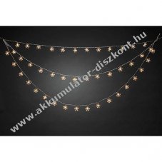 Konstsmide LED f�nyf�gg�ny csillagokkal 44 LED 4,5V 1,25m melegfeh�r 4042-103