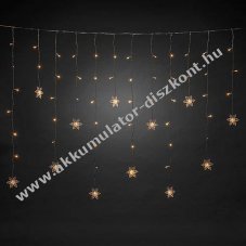 Konstsmide LED f�nyf�gg�ny h�pelyhekkel 60 LED melegfeh�r 4,5V 4049-103