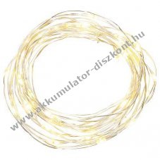 EGB Micro LED f�nyf�z�r 20 LED melegfeh�r id�z�t� ez�stsz�n� dr�t 3xAA