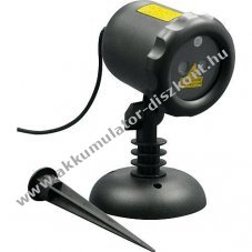 Lotti l�zer projektor z�ld/piros t�bbfunkci�s 40687 5V IP44 fekete