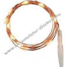 EGB LED mikro f�nyf�z�r r�zsz�n� 10 LED melegfeh�r elemmel 2xCR2032 0,9m 1m 45316