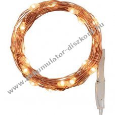EGB LED mikro f�nyf�z�r 20 LED r�zsz�n� 1,9m 2xCR2032 tartoz�kkal 45330 melegfeh�r