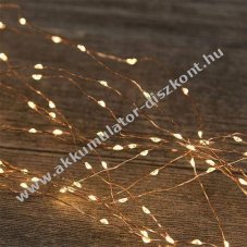 Micro LED f�nyf�z�r 300LED 15x1,2m borosty�nsz�n� 4,5V h�l�zati t�pegys�ggel