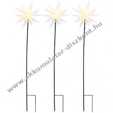 SAICO LED m�anyag csillag 35cm feh�r talajsz�r� id�z�t� 3db/csomag CAS6400