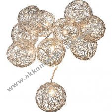 Konstsmide LED dekor f�nyf�z�r 16 melegfeh�r 3148-103 alum�nium dr�tg�mb�k 3 Mignon ceruza
