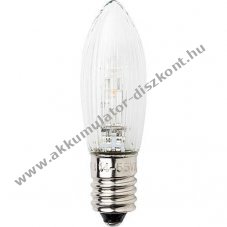 Konstsmide bord�zott topk�rte LED p�tl�mpa E10 24V 0,3W meleg feh�r
