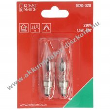 Konstsmide pisl�kol� izz� 230V 1,5W E10 1020-020 �tl�tsz� 2db/csomag