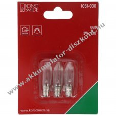 Konstsmide gyertya izz� 1051-030 55V 3W E10 3db/csomag