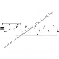 Konstsmide LED f�nyf�z�r 480 LED melegfeh�r 47,9m fekete k�bel elemes 4 D (g�li�t) 3731-100 IP44