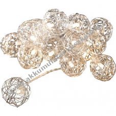 Konstsmide LED dekor f�nyf�z�r 16 LED melegfeh�r 3176-103 alum�nium dr�tg�mb O4cm elemes