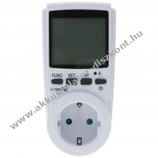 Heitech digit�lis energiak�lts�g-m�r� konnektoros h�tt�rvil�g�t�sos LCD