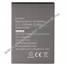 Helyettes�t� Akkumul�tor mobiltelefon Timmy A003 M12 3,7V 2500mAh Li-Ion