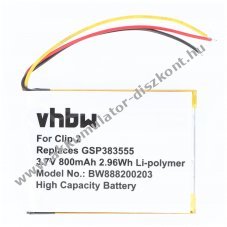 Helyettes�t� Akkumul�tor JBL GSP383555 3.7V 800mAh Li-Polymer bluetooth hangsz�r�