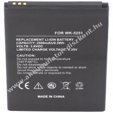 Helyettes�t� Akkumul�tor Wiko Pulp FAB 3G Pulp FAB 4G 5251 3,8V 2500mAh mobiltelefon Li-Ion