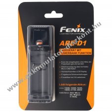 Fenix ARE-D1 egyrekeszes t�lt� 10440/14500/16340/18650/21700/26650 Li-Ion NiMH NiCd