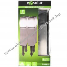 8db LED napelemes �tvil�g�t� 5 lumen rozsdamentes ac�l NiMH AA