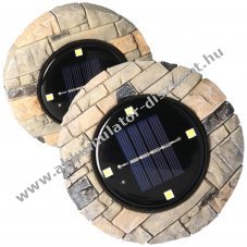2db LED napelemes f�ldbe s�llyeszthet� l�mpa Polyresin IP44 NiMH AAA 1,2V 200mAh
