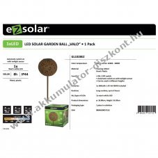 LED napelemes kerti l�mpa AA NiMH Akkumul�torval