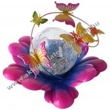 LED napelemes vir�g l�mpa Butterfly lila 1x AAA 1,2V NiMH Akkumul�tor