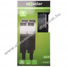 Solar LED �tvil�g�t� fekete 4db AAA NiMH 300mAh