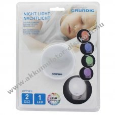 LED �jjeli f�ny sz�nv�lt�s extra lapos 1 LED h�l�zati 220-240V/50Hz feh�r m�anyag