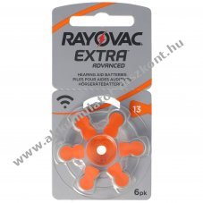Rayovac H13MF Nr.13 PR48 Extra Advanced 310mAh 6db/csomag hall�k�sz�l�k elem