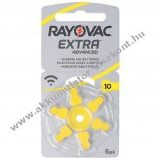 Rayovac Varta HA10 PR70 4610 hall�k�sz�l�k elem 10x 6db/csomag Acoustic Special