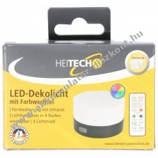 Heitech LED dekor�ci�s l�mpa sz�nv�lt�s 1,8W 16 sz�n 3 m�d 4 fokozat IR t�vir�ny�t� elemekkel