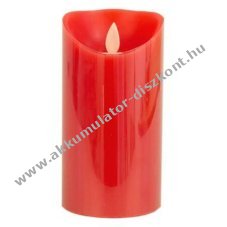 Ampercell LED val�di viaszos gyertya 15cm piros pisl�kol� f�ny