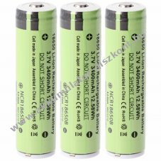 Helyettes�t� Akkumul�tor Panasonic NCR18650B 3.7V 3400mAh 3db/csomag 18650 vadkamera Li-Ion