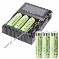 Panasonic 18650 3400mAh 6db/csomag Nitecore D4EU t�lt� vadkamera Li-Ion