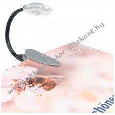 Velamp LED olvas�l�mpa cs�ptet�vel 2xCR2016 elemmel sz�rke