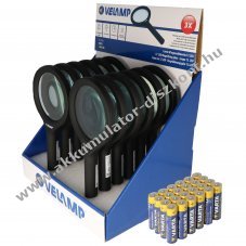 Thekendisplay 12 LED-lupa 3x nagy�t�s 12db AA elemmel