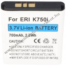 Helyettes�t� Akkumul�tor Sony Ericsson BST-37 3,7V 700mAh l�tium ion