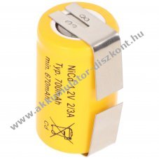 Helyettes�t� Akkumul�tor Cadnica KR-600AE 2/3A U-form�j� forrf�l ipari ( Sanyo) NiCd